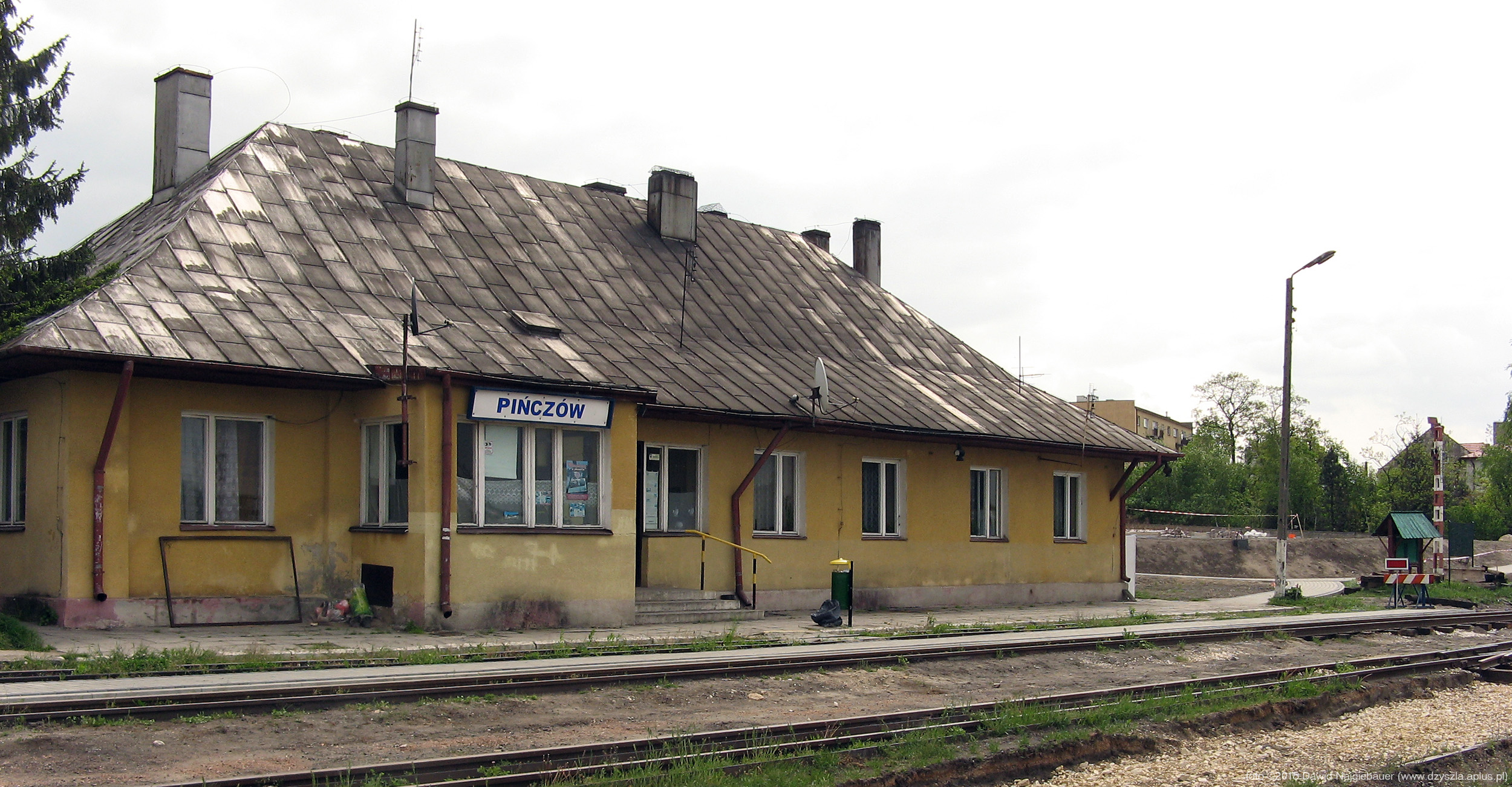 Budynek stacji kolei wąskotorowej w Pińczowie